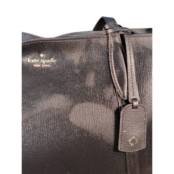 Kate Spade New York S338 Shoulder Bag Black Leather Designer Workwear - Picture 2 of 8